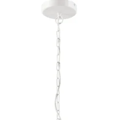 Kronleuchter Rustikal Weiß Metall Ø 45 cm 5-flammig E27