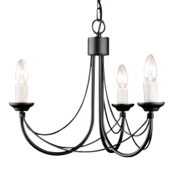 Kronleuchter Schwarz Metall rustikales Design