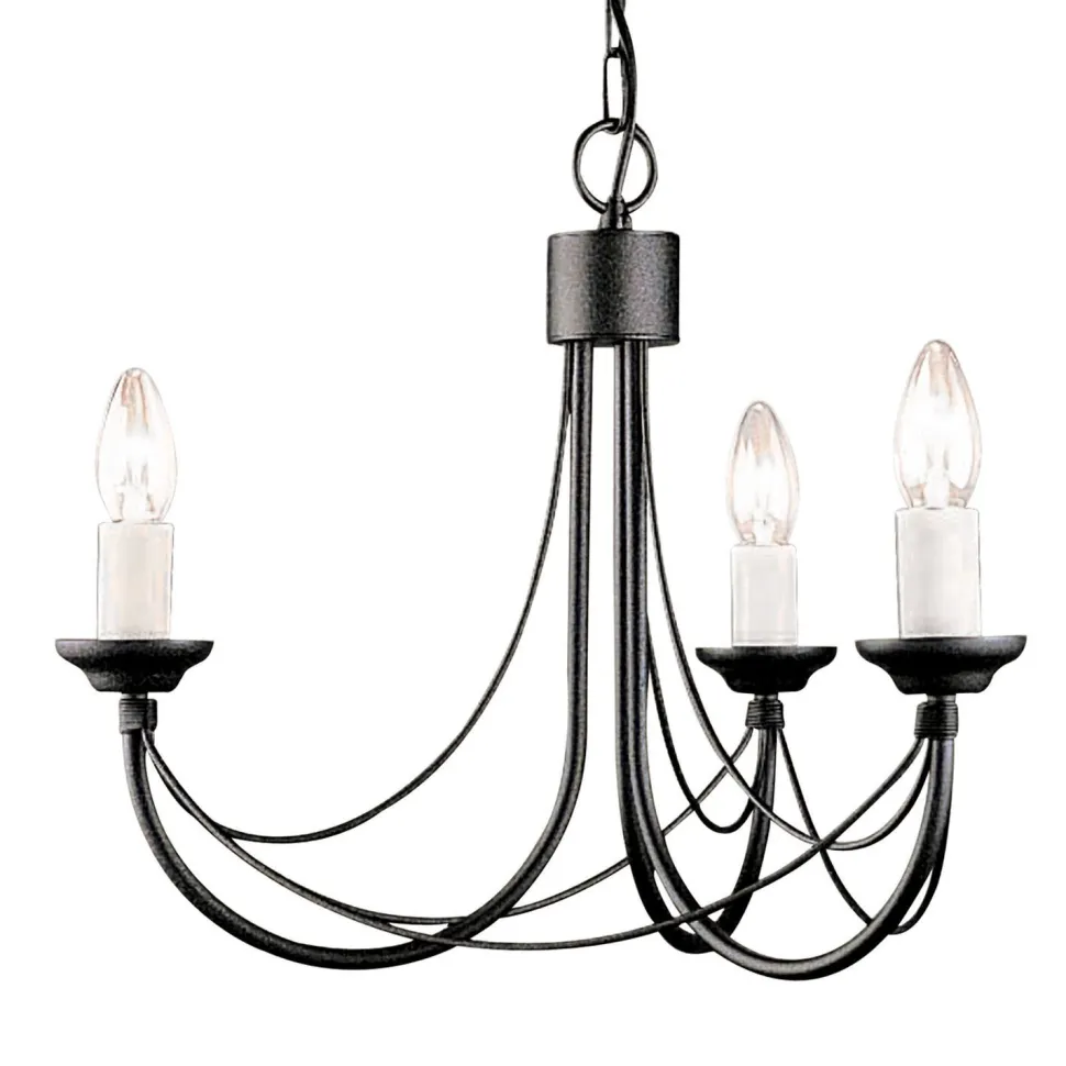 Kronleuchter Schwarz Metall rustikales Design