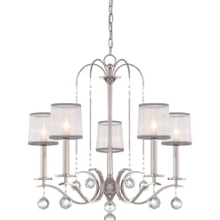 Kronleuchter TAZIA in Silber Antik kürzbar Lampe