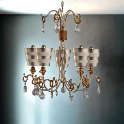 Kronleuchter VICA in Silber Ø76cm kürzbar Lampe