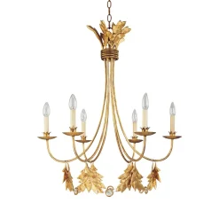 Kronleuchter YAGMUR vergoldet kürzbar Ø76cm Lampe