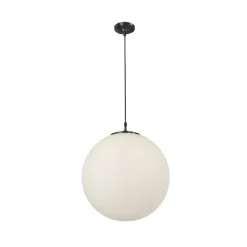 Kugel Pendelleuchte Glasschirm Metall B:30 cm blendarm