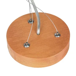 Lampe Esstisch Hängelampe Holz rustikal 3xW27 rund