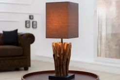 Lampe Modern Tisch Designerleuchte aus echtem Holz