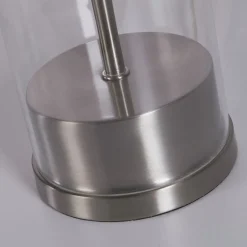 Lampenfuß für Tischlampe Glas E27 H: 51 cm in Nickel Klar