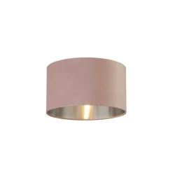 Lampenschirm für Hängelampe Ø 38 cm Pink Silber Samt