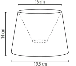 Lampenschirm für Tischlampe Häkel Spitze Ø 19,5 cm