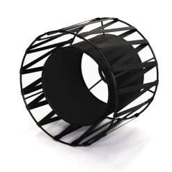 Lampenschirm für Tischleuchten E27 Ø18cm Schwarz MINA