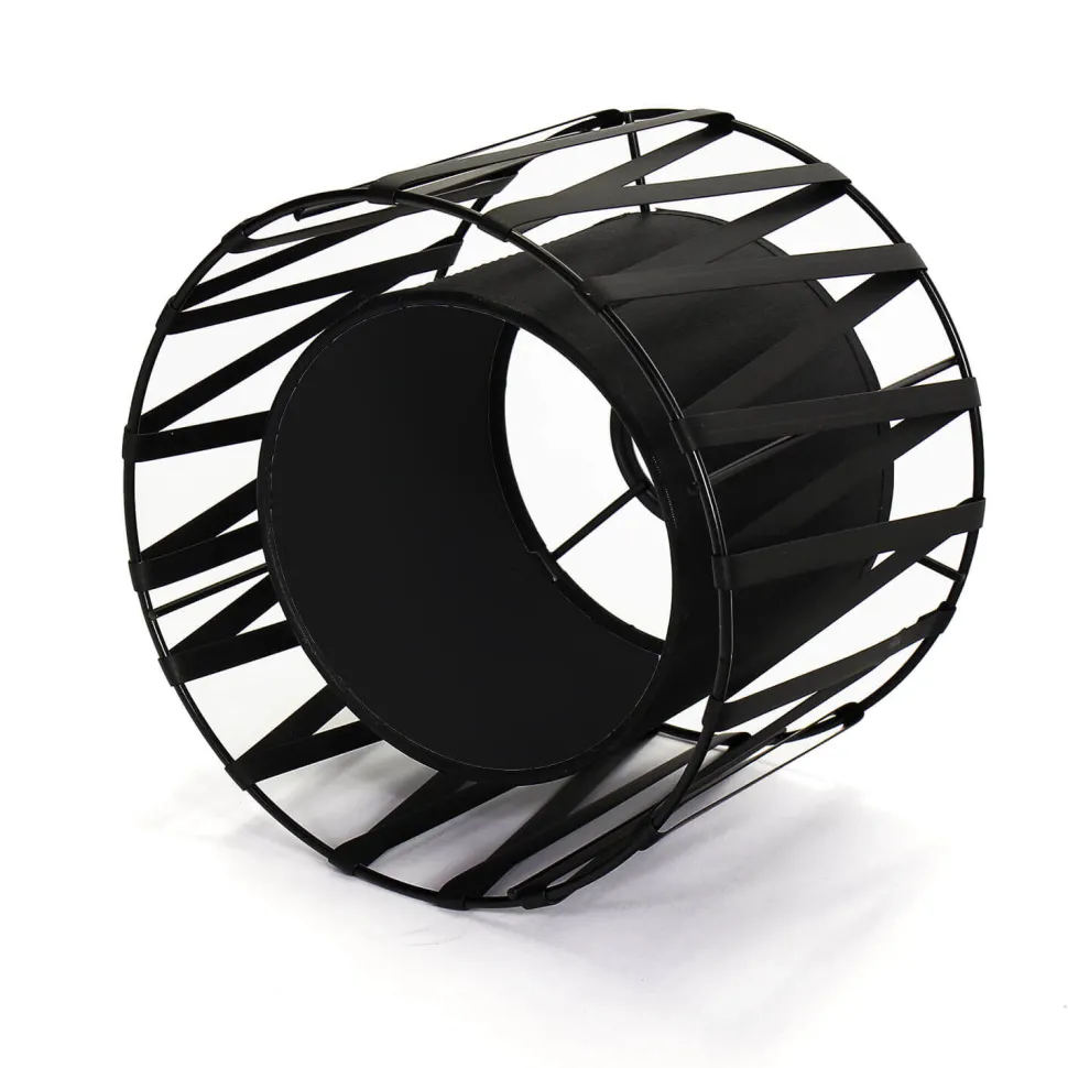 Lampenschirm für Tischleuchten E27 Ø18cm Schwarz MINA