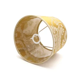 Lampenschirm Gold Barock Design Stoff Tischlampe
