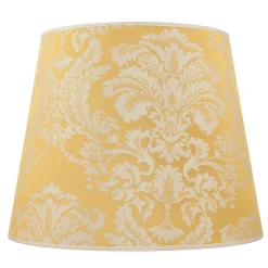 Lampenschirm Gold Stoff Muster E27 Stehleuchte WILLOW