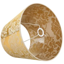 Lampenschirm Gold Stoff Muster E27 Stehleuchte WILLOW