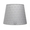 Lampenschirm Grau Stehleuchte E27 gehäkelter Stoff