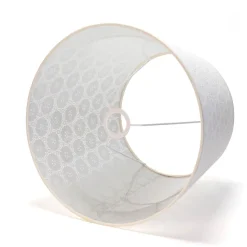 Lampenschirm Grau Stehleuchte E27 gehäkelter Stoff