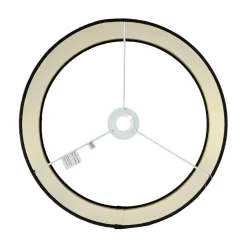 Lampenschirm Hängelampe Schwarz Gold Ø 40 cm Stoff Modern