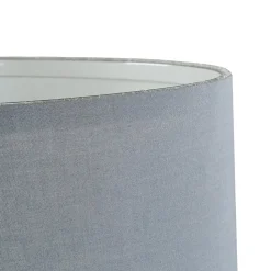 Lampenschirm mit Klettverschluss Stoff Grau für E27 E14