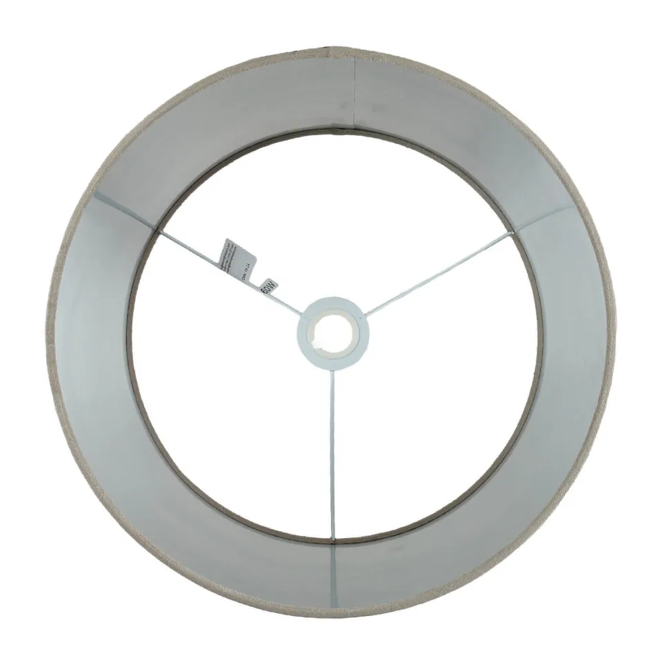 Lampenschirm Samt Taupe Silber D: 38 cm für Hängelampe