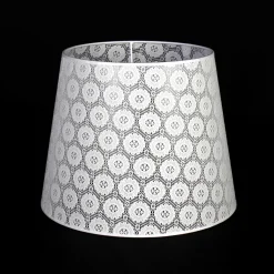 Lampenschirm Stehlampe Weiß Spitze Textil E27