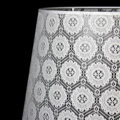 Lampenschirm Stehlampe Weiß Spitze Textil E27