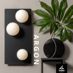 Lange Deckenlampe Glas Metall 62 cm 3-flammig wohnlich