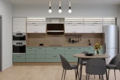 Lange Hängelampe Schwarz Holz Metall L:60 cm E27 3-flmg