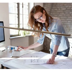 Lange LED Deckenleuchte in Bronze 122 cm 4000 K dimmbar