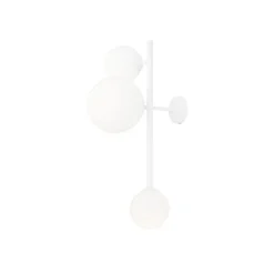 Lange Wandlampe Glas Metall 67,5 cm 3-flammig in Weiß