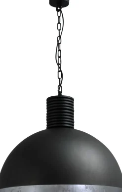 LARINO Hängeleuchte Grau Metall Silber Groß Ø60cm