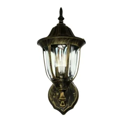 Laterne Wandleuchte Außen Gold Antik E27 IP44 MILANO