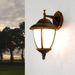 Laternen Wand-Außenleuchte E27 MADRID Antik