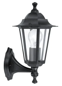 Laternen Wandleuchte für Außen LATERNA 4 in schwarz