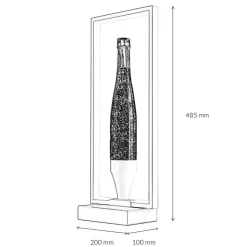 Lavalampe Glitter Lila Weiß LED Rahmen dekorativ OLI