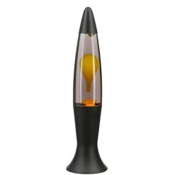 Lavalampe Schwarz Grau Gelb Retro 40 cm hoch dekorativ ROXY