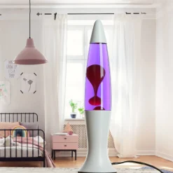 Lavalampe Weiß Lila Rot Retro Design Wohnzimmer ROXY