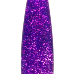 Lavalmpe Lila Glitter Schwarz 40 cm hoch G9 ROXY