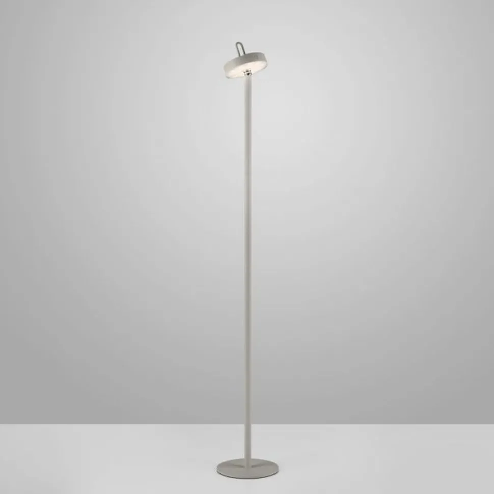 LED Akku Stehlampe Greige Dimmer Touch IP44 125,2 cm