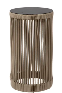 LED Akku Stehlampe Taupe 6h 3000 K IP44 Hocker Tisch