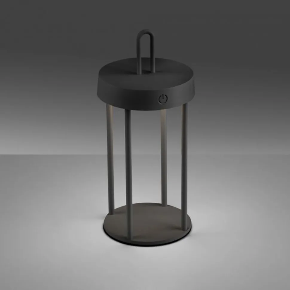 LED Akku Tischlampe Aluminium dimmbar IP44 2 W Schwarz