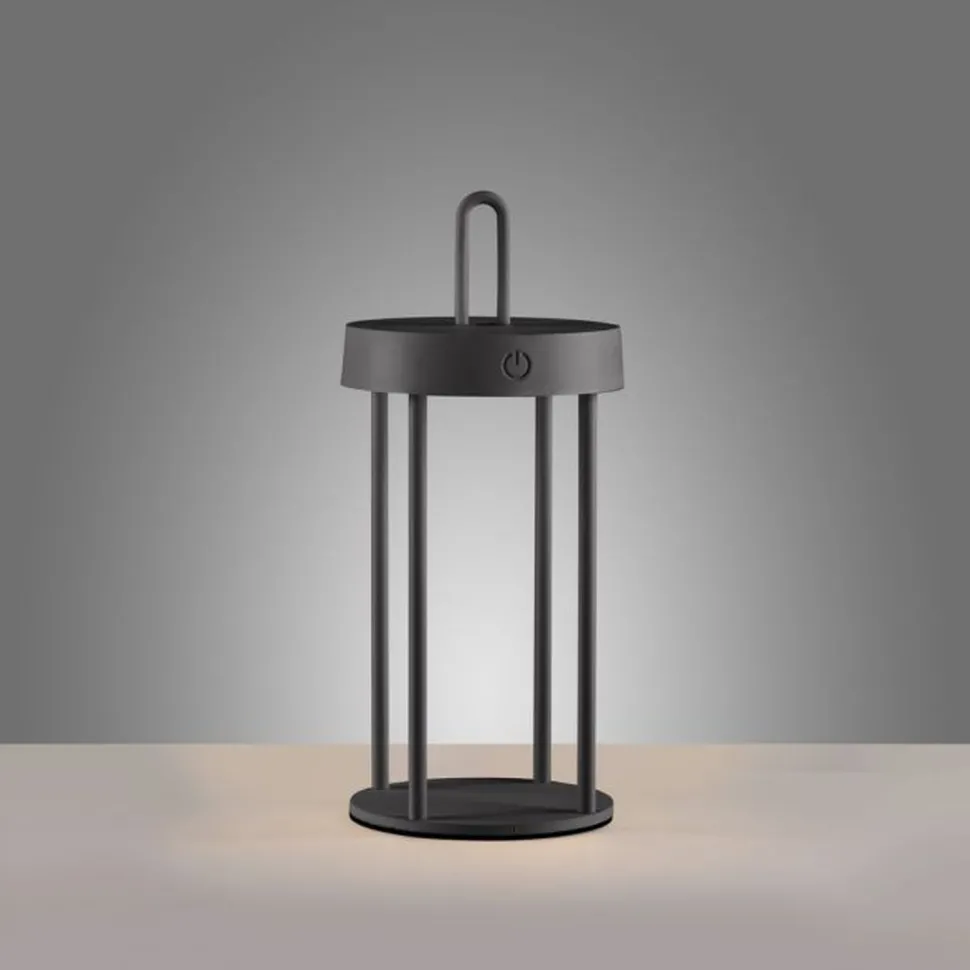 LED Akku Tischlampe Aluminium dimmbar IP44 2 W Schwarz