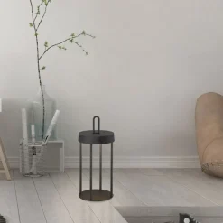 LED Akku Tischlampe Aluminium dimmbar IP44 2 W Schwarz