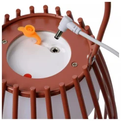 LED Akku Tischlampe dimmbar Rostbraun IP44 40 cm Balkon