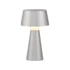 LED Akku Tischlampe dimmbar Touch IP54 28,9 cm Silber