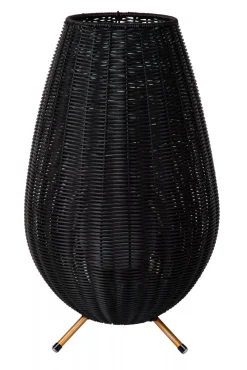 LED Akku Tischlampe dimmbar Schwarz IP44 50 cm 3000 K