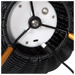 LED Akku Tischlampe dimmbar Schwarz IP44 50 cm 3000 K