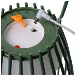 LED Akku Tischlampe dimmbar Grün IP44 40 cm Terrasse