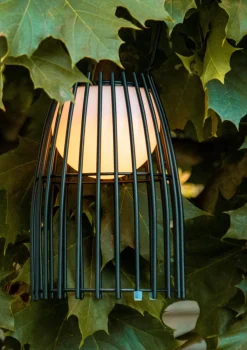 LED Akku Tischlampe dimmbar Schwarz IP44 40 cm Terrasse