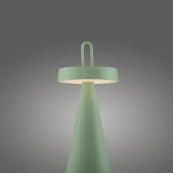 LED Akku Tischlampe Dimmer Touch Grün IP44 28,9 cm