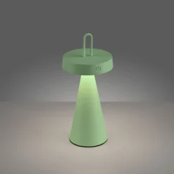 LED Akku Tischlampe Dimmer Touch Grün IP44 28,9 cm