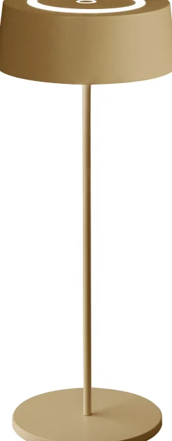 LED Akku Tischlampe Gold Touch Dimmer USB IP54 3000 K